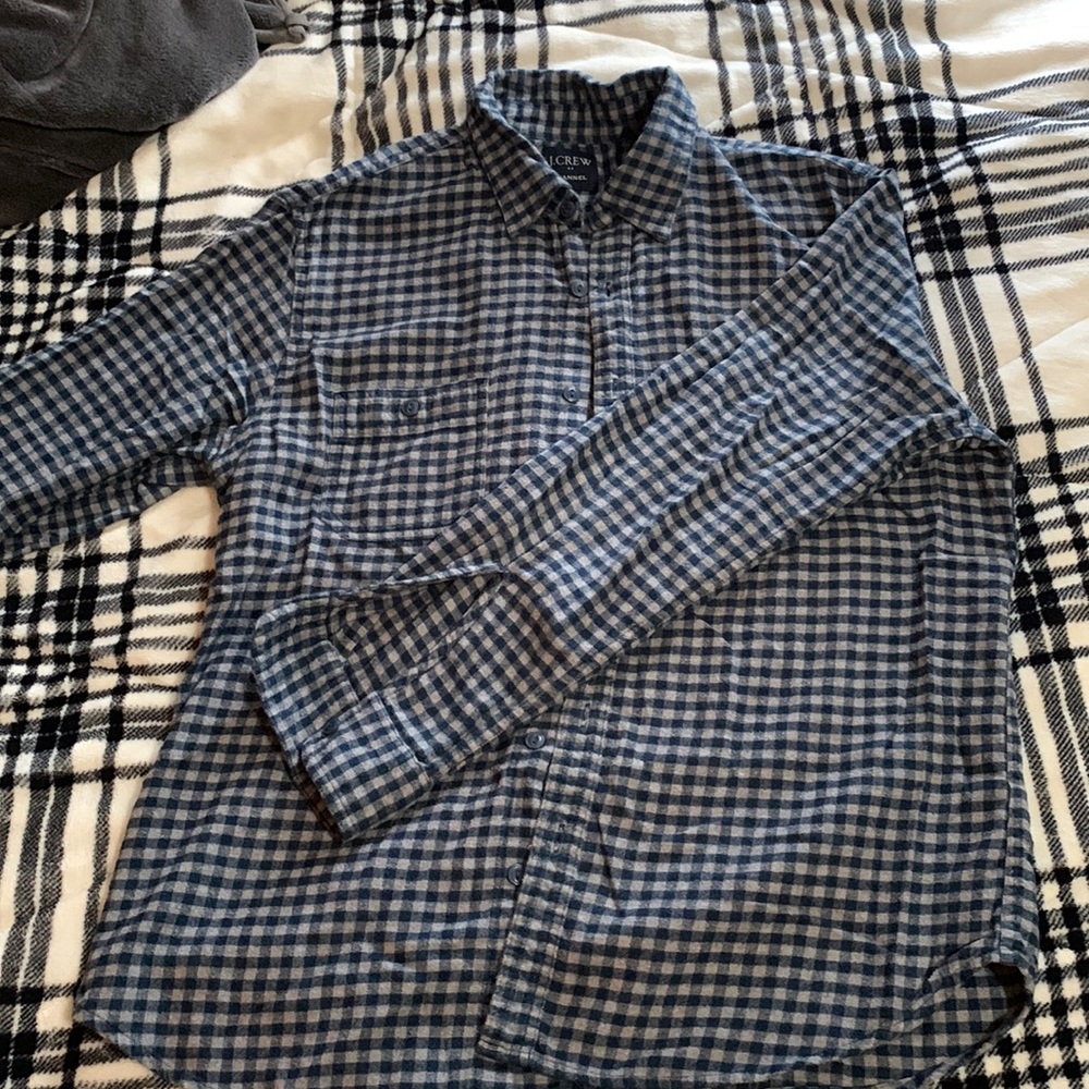 J Crew Blue/Grey Flannel Men’s Large